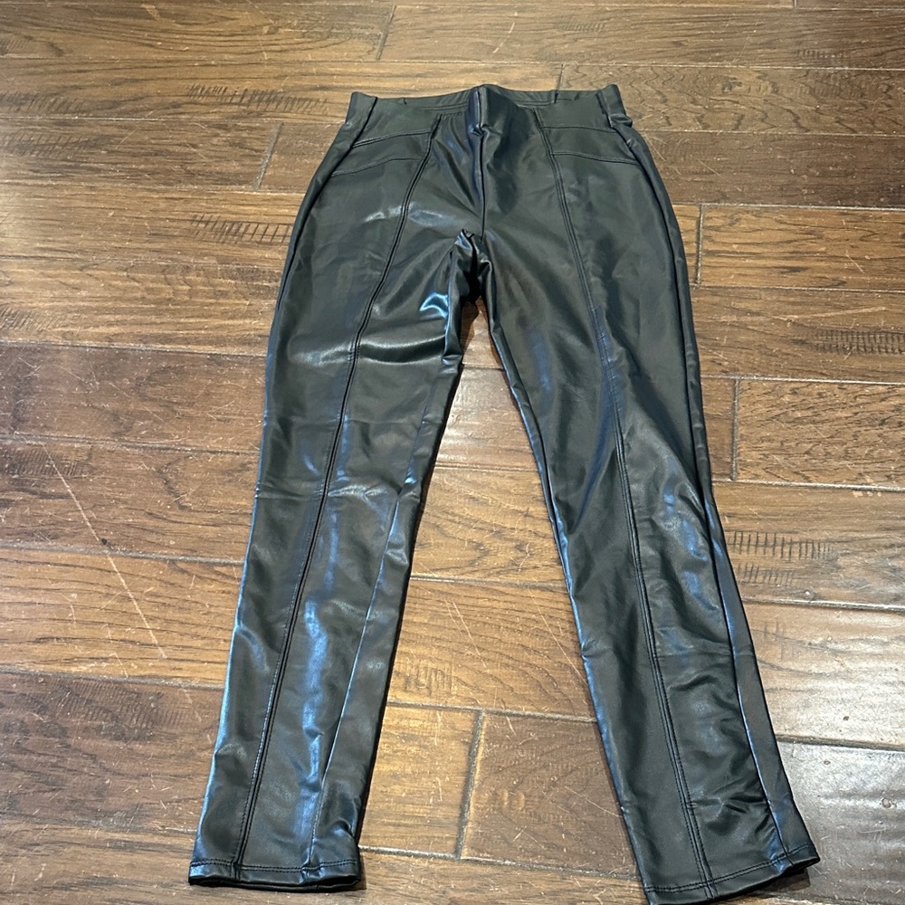 Fashion Nova Black Faux Leather Pants - High‎ Waist